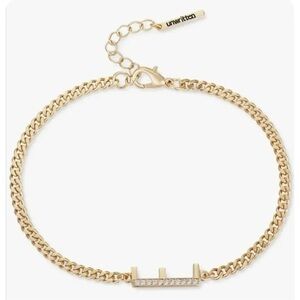 E Initial Cubic Zirconia Crystal Bracelet